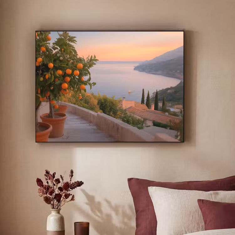 Art Frame - Middelandse zee - Sinaasappel - Heuvels - Zee — 3