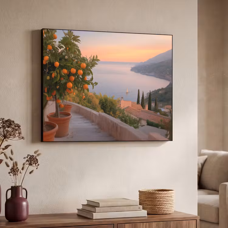 Art Frame - Middelandse zee - Sinaasappel - Heuvels - Zee — 7