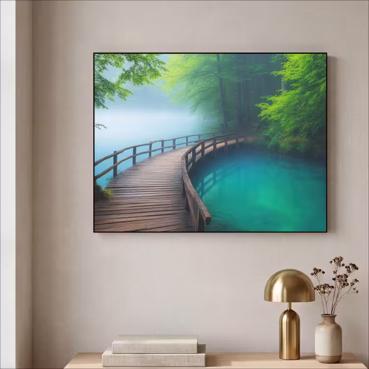 Art Frame - Brug - Water - Rivier - Bos — 5
