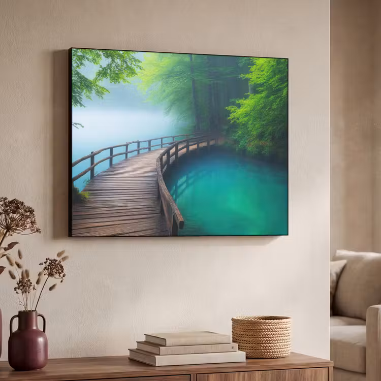 Art Frame - Brug - Water - Rivier - Bos — 7