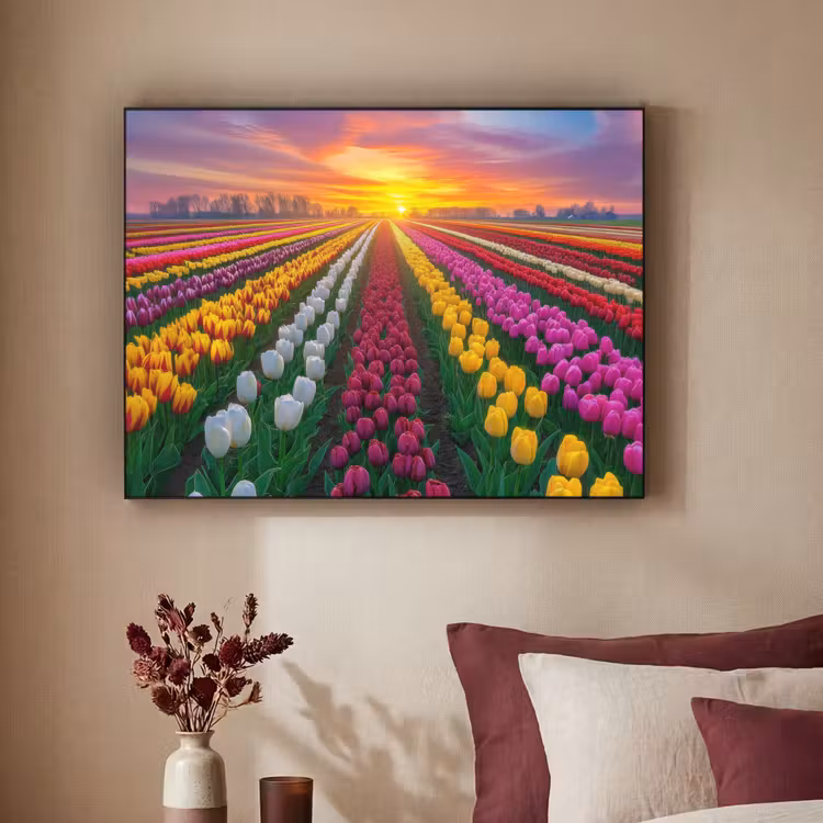 Art Frame - Tulpenveld - Zonsondergang - Kleurrijk — 3