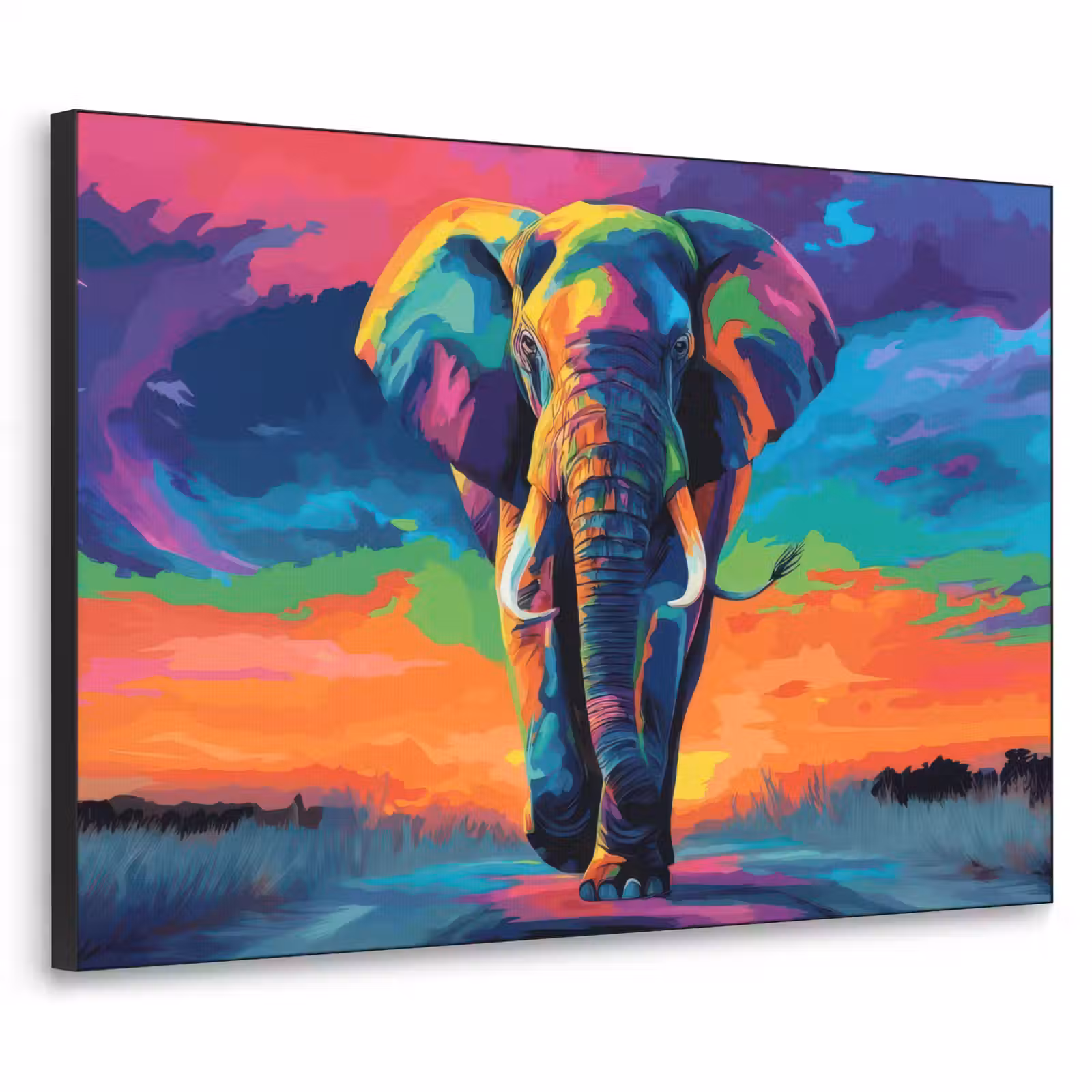 Art Frame - Olifant - Kleurrijk - Lucht - Abstract — 1