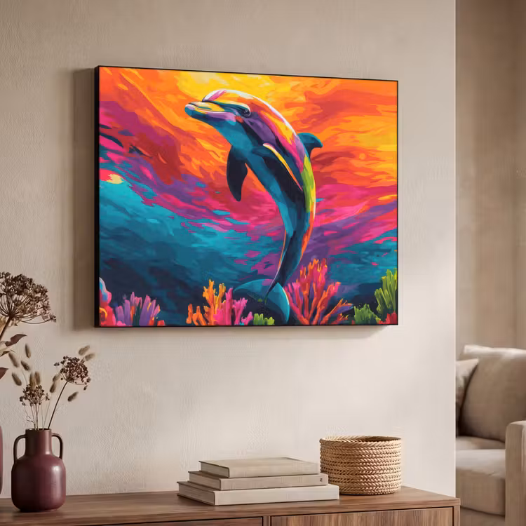 Art Frame - Dolfijn - Kleurrijk - Oceaan - Koraal — 7