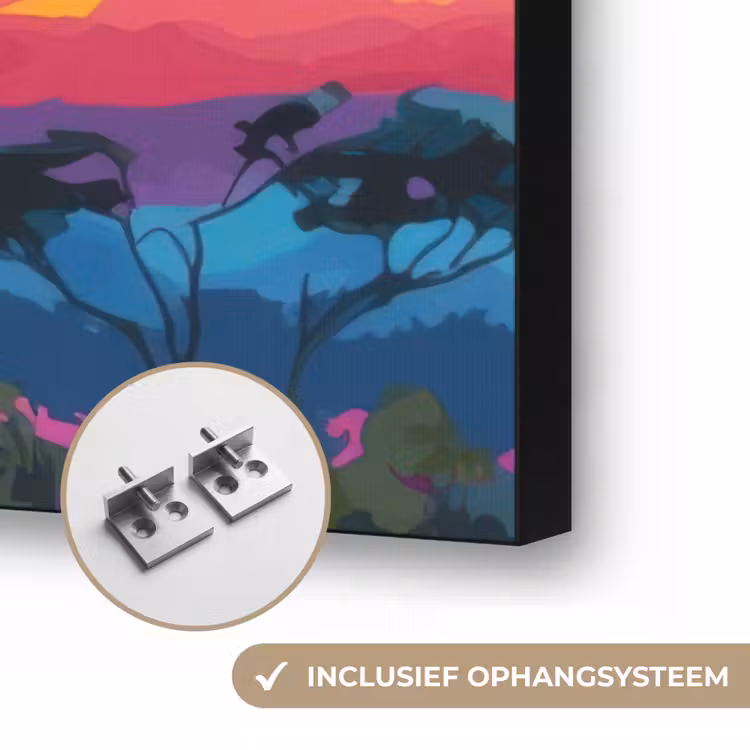 Art Frame - Giraffe - Savanna - Lucht - Gekleurd — 6