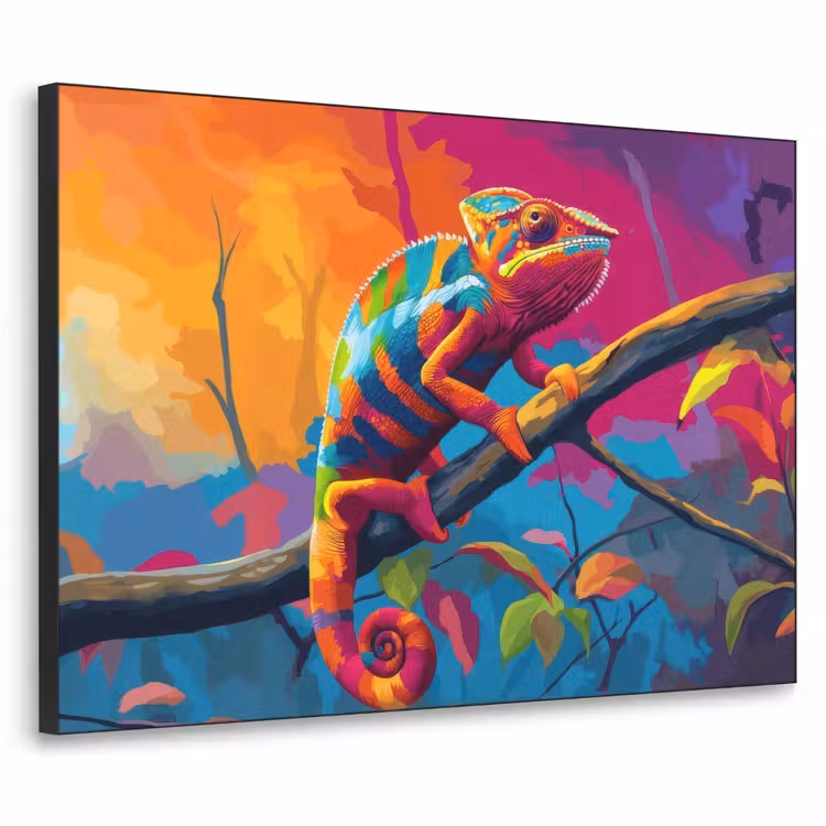 Art Frame - Kameleon - Tak - Gestreept - Bladeren — 1