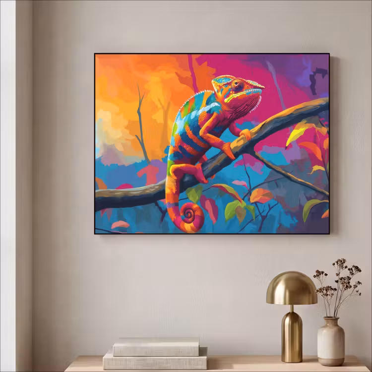 Art Frame - Kameleon - Tak - Gestreept - Bladeren — 5