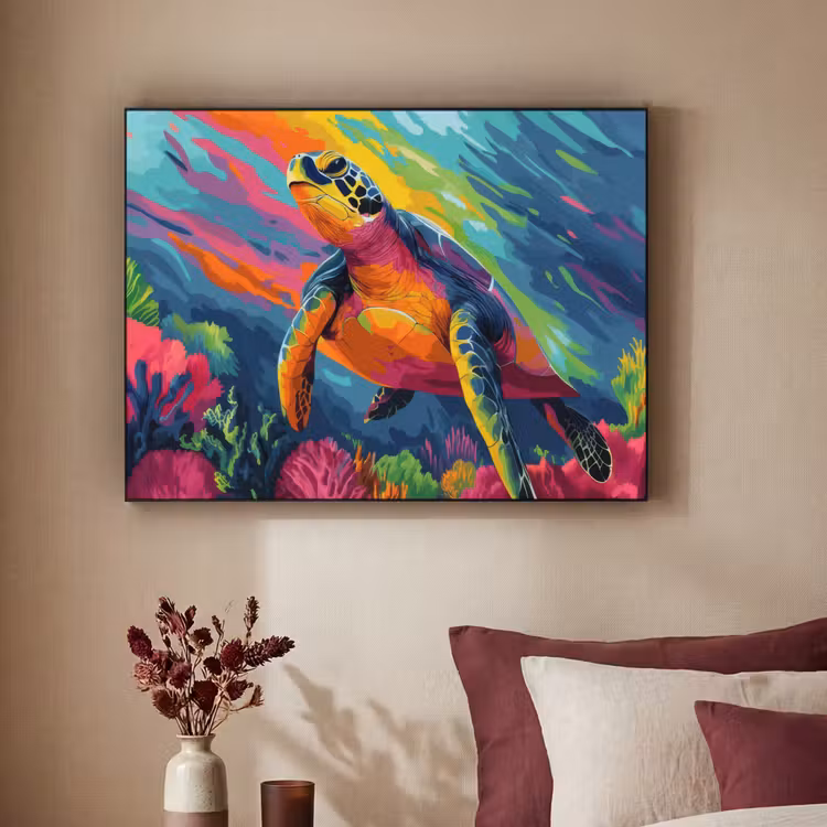 Art Frame - Koraal - Schildpad - Abstract - Water — 3