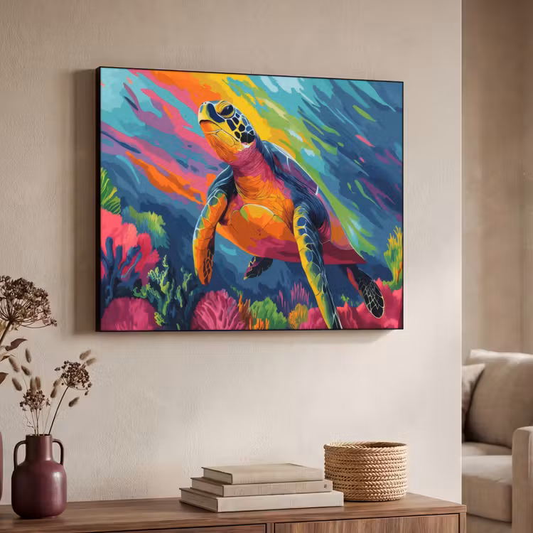 Art Frame - Koraal - Schildpad - Abstract - Water — 7