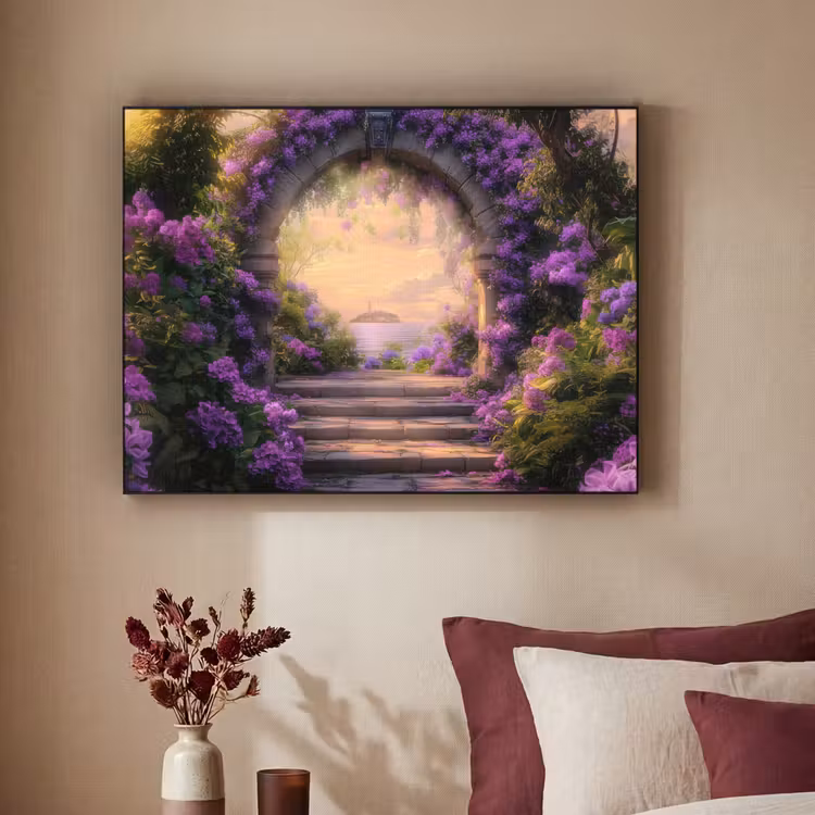 Art Frame - Poort - Paars - Bloemen — 3