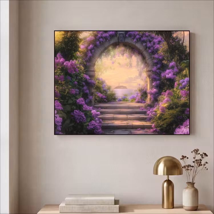 Art Frame - Poort - Paars - Bloemen — 5