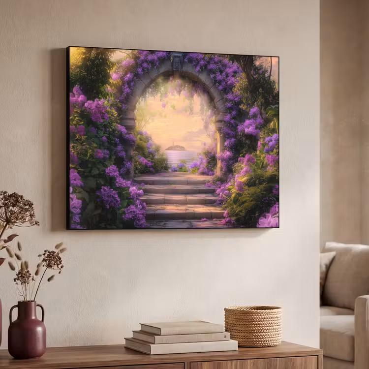 Art Frame - Poort - Paars - Bloemen — 7