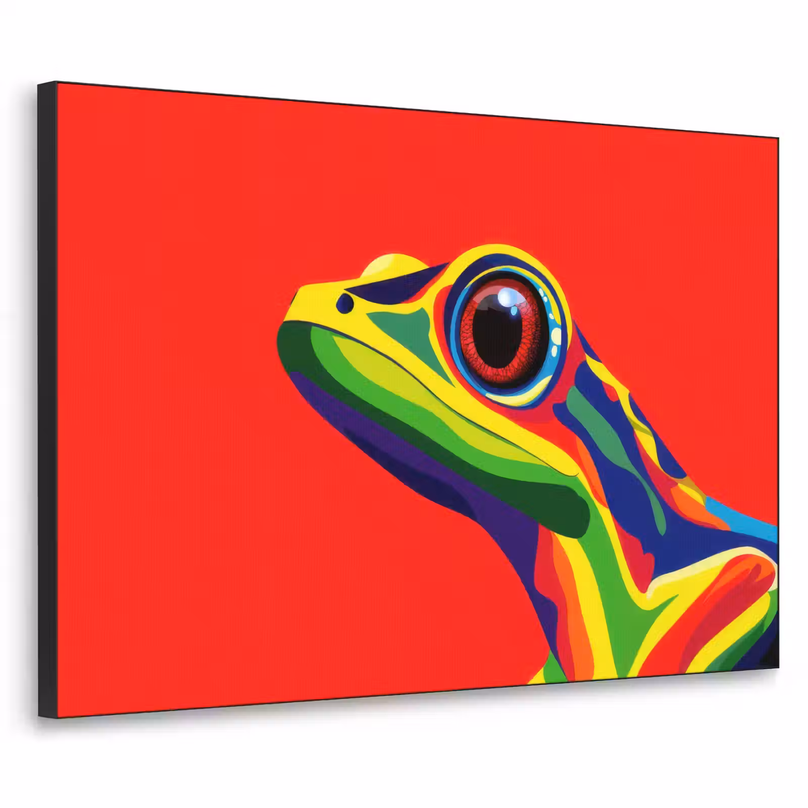 Art Frame - Kikker - Kleurrijk - Strepen - Ogen — 1