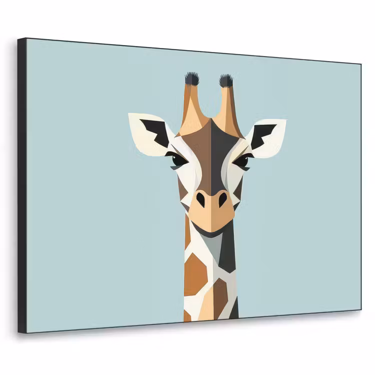 Art Frame - Giraffe - Illustratie - Bruin - Minimalistisch — 1