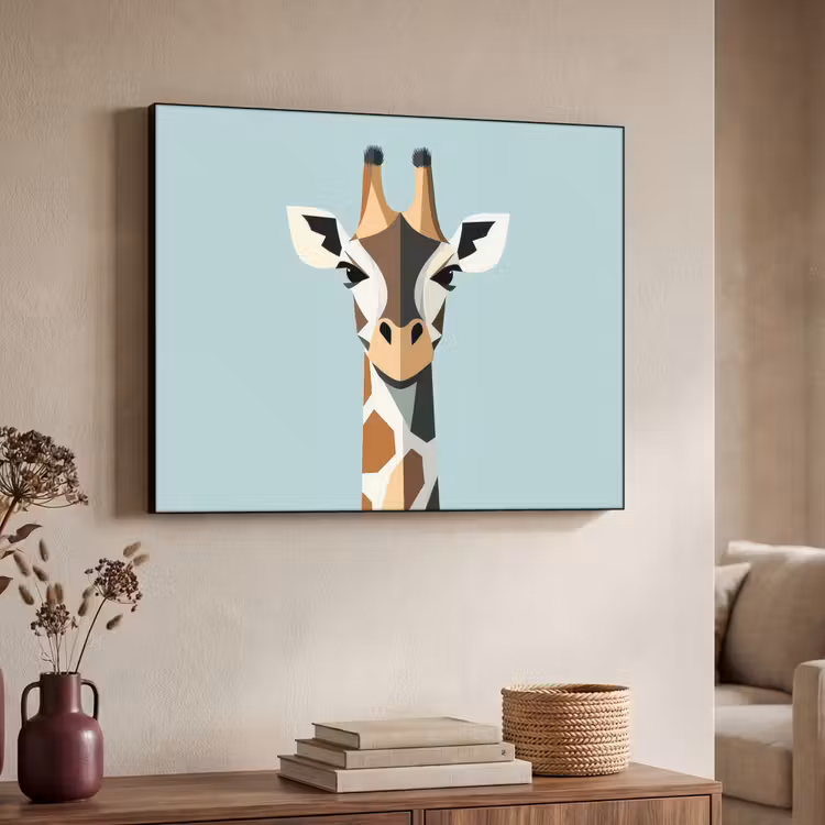 Art Frame - Giraffe - Illustratie - Bruin - Minimalistisch — 7