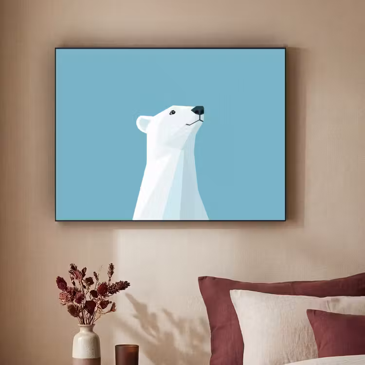 Art Frame - Ijsbeer - Lichtblauw - Minimalistisch — 3