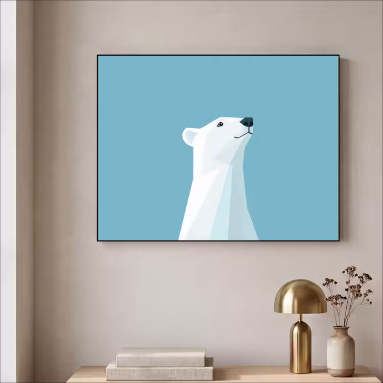 Art Frame - Ijsbeer - Lichtblauw - Minimalistisch — 5
