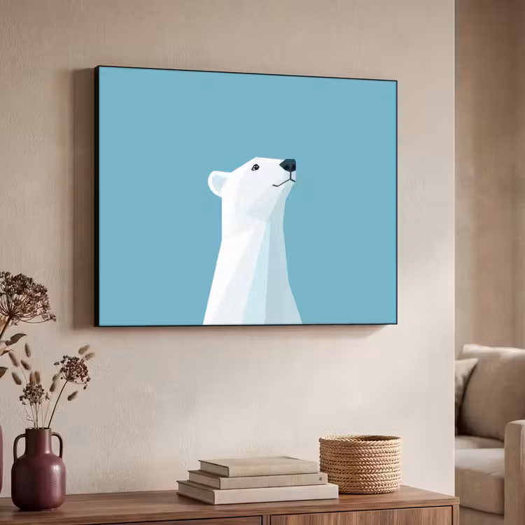 Art Frame - Ijsbeer - Lichtblauw - Minimalistisch — 7