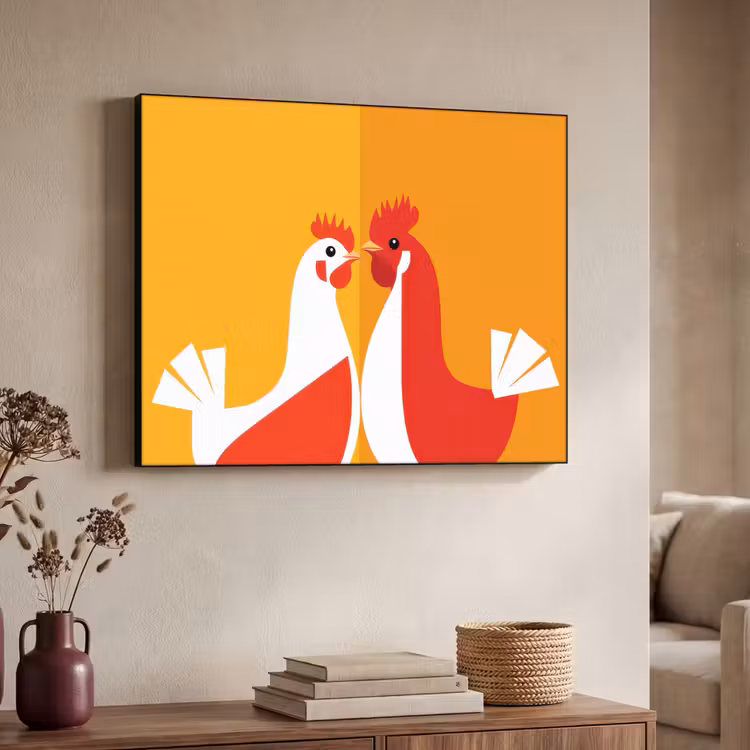 Art Frame - Kippen - Oranje - Vlakken — 7