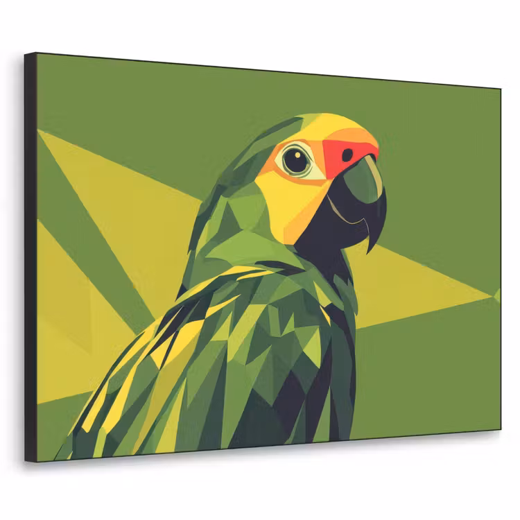 Art Frame - Papegaai - Groen - Snavel - Abstract — 1