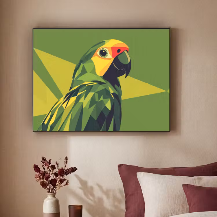 Art Frame - Papegaai - Groen - Snavel - Abstract — 3