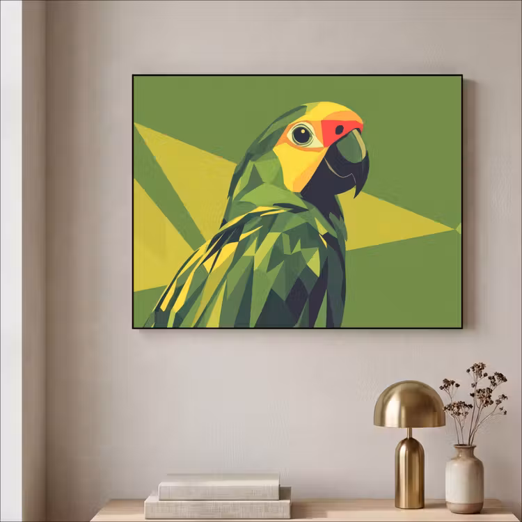 Art Frame - Papegaai - Groen - Snavel - Abstract — 5