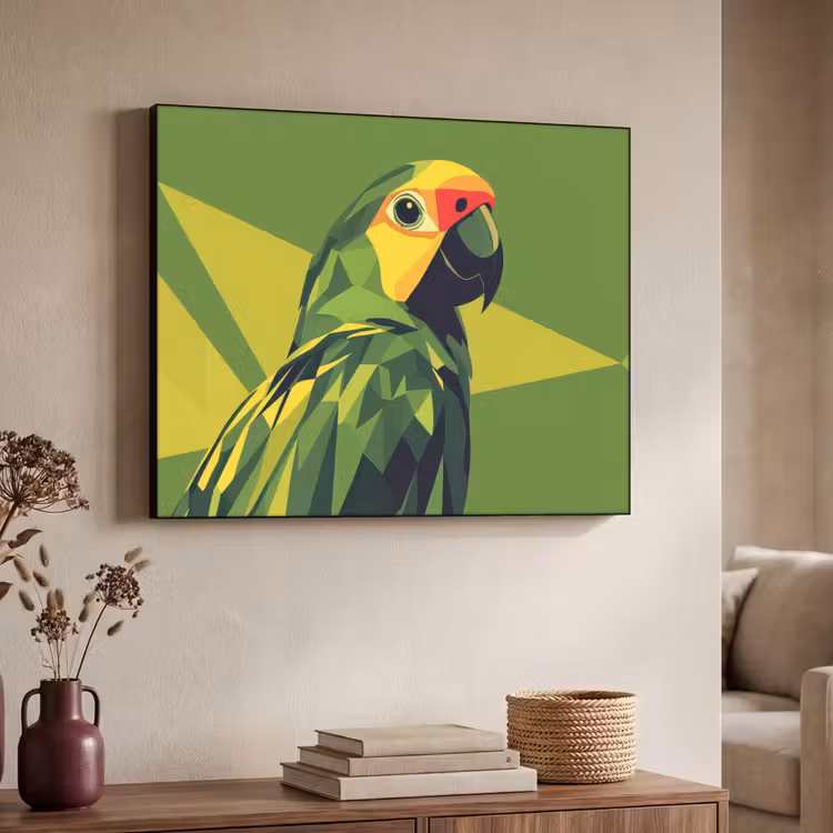 Art Frame - Papegaai - Groen - Snavel - Abstract — 7