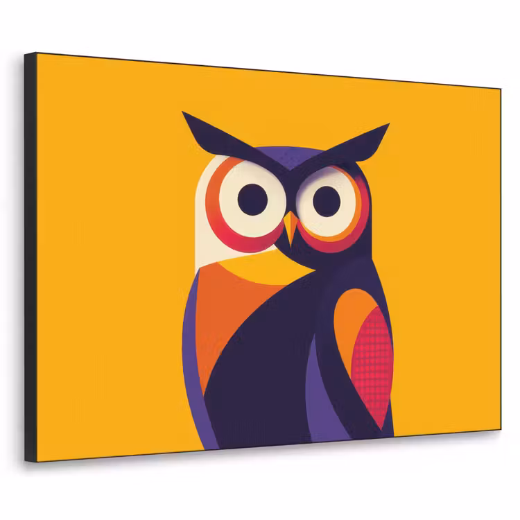 Art Frame - Uil - Grafisch - Kleurrijk - Ogen — 1