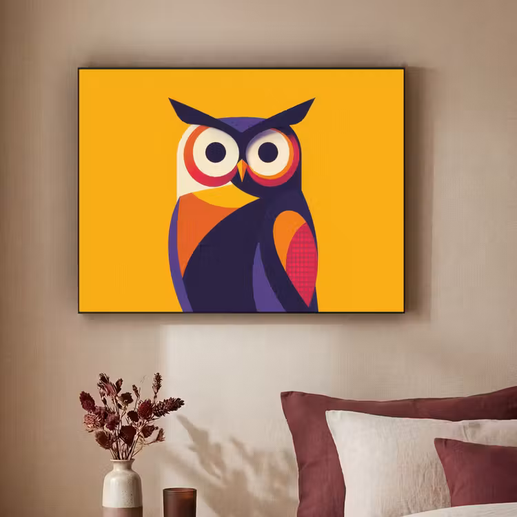 Art Frame - Uil - Grafisch - Kleurrijk - Ogen — 3