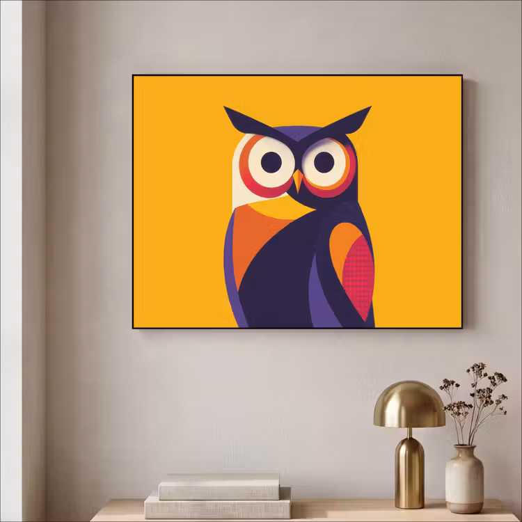 Art Frame - Uil - Grafisch - Kleurrijk - Ogen — 5