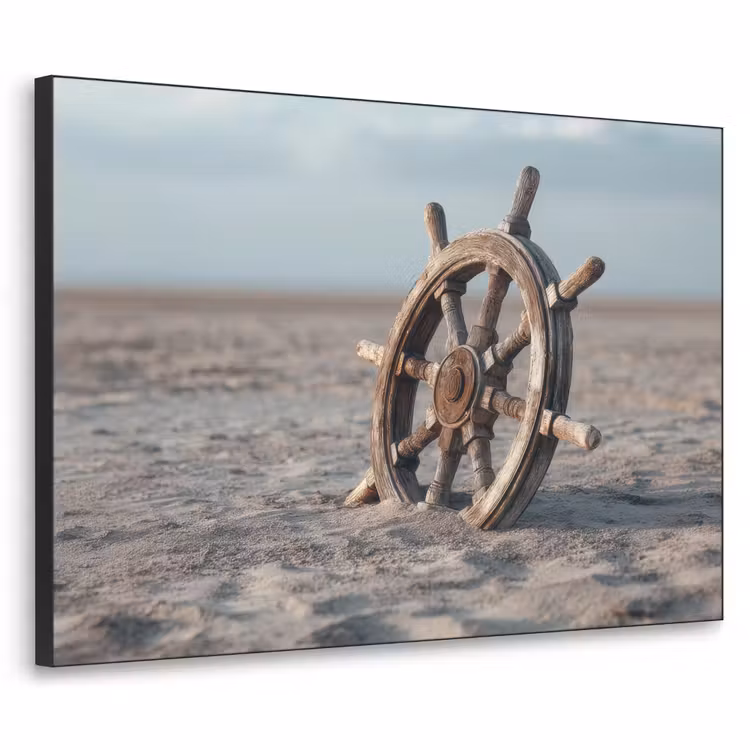 Art Frame - Scheepsstuur - Hout - Bruin - Zand — 1