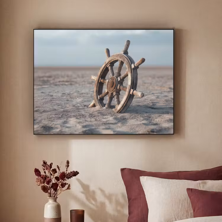 Art Frame - Scheepsstuur - Hout - Bruin - Zand — 3