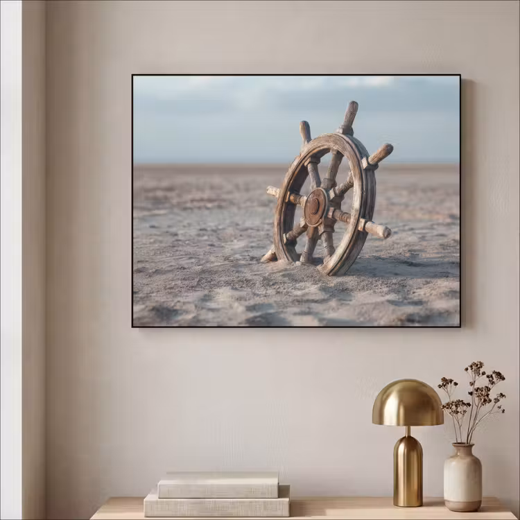 Art Frame - Scheepsstuur - Hout - Bruin - Zand — 5