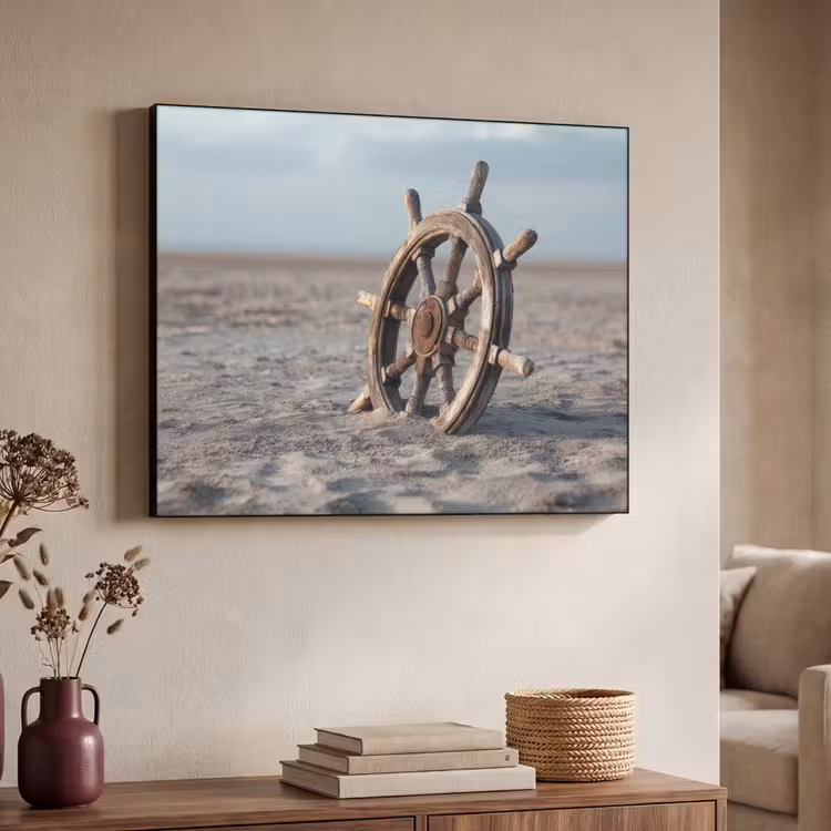 Art Frame - Scheepsstuur - Hout - Bruin - Zand — 7