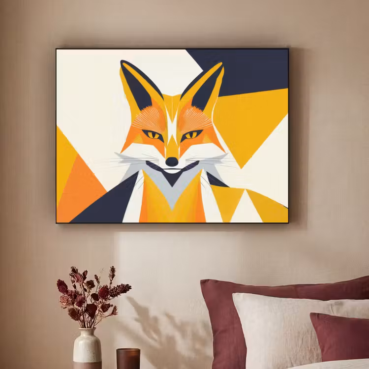 Art Frame - Vos - Oranje - Abstract - Driehoeken — 3