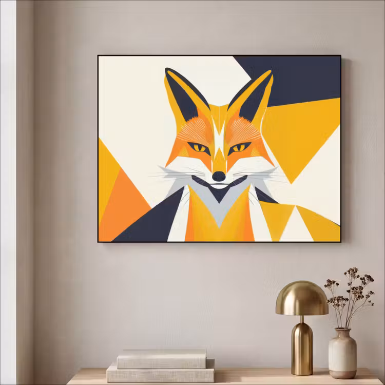 Art Frame - Vos - Oranje - Abstract - Driehoeken — 5