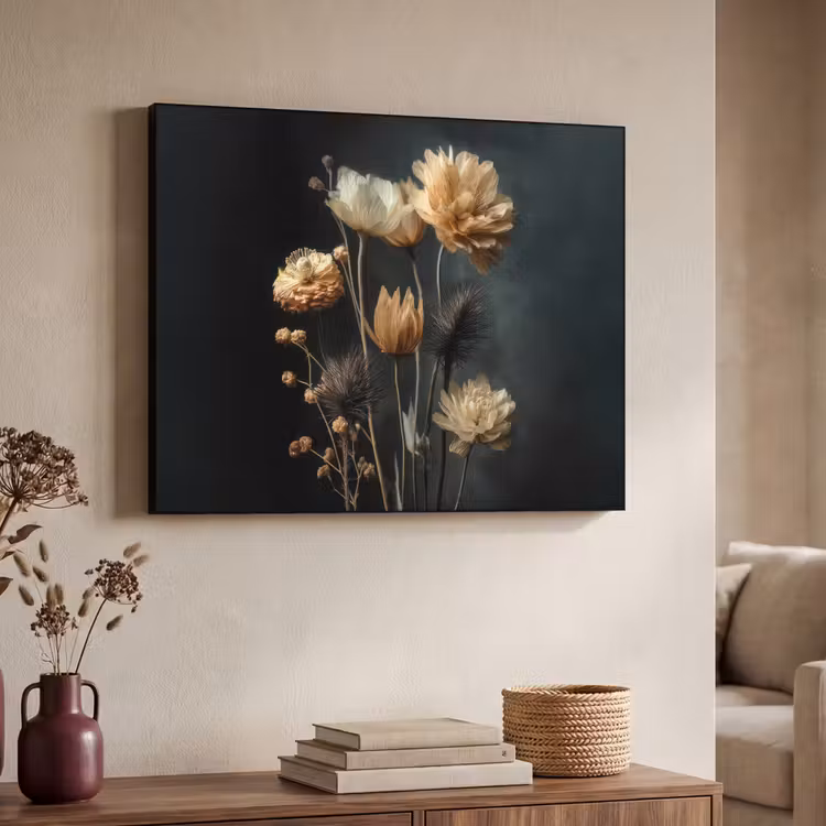 Art Frame - Boeket - Bloemen - Licht - Zwart — 7