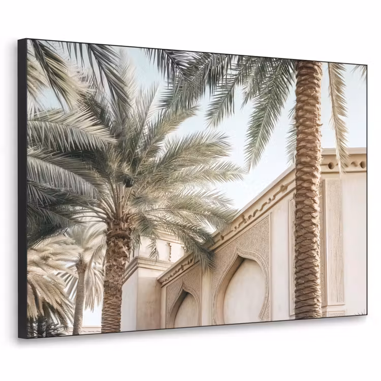 Art Frame - Gebouw - Palmbomen - Beige - Zon — 1