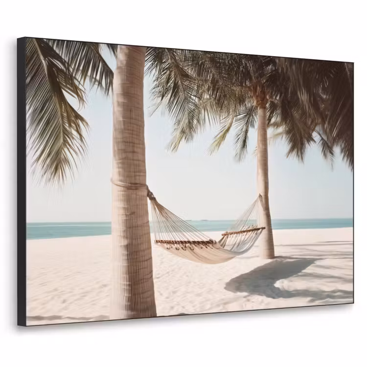 Art Frame - Hangmat - Palmbomen - Strand - Zee — 1