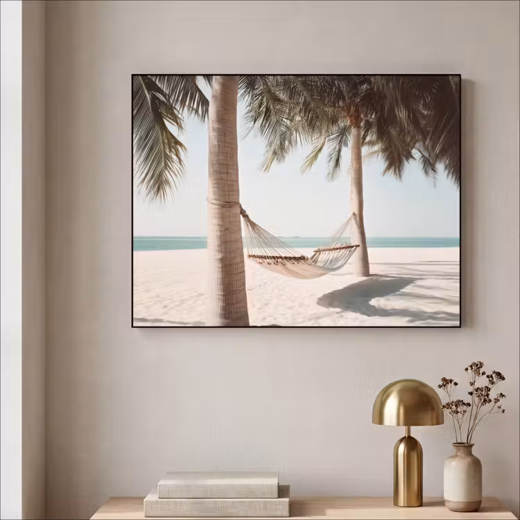 Art Frame - Hangmat - Palmbomen - Strand - Zee — 5