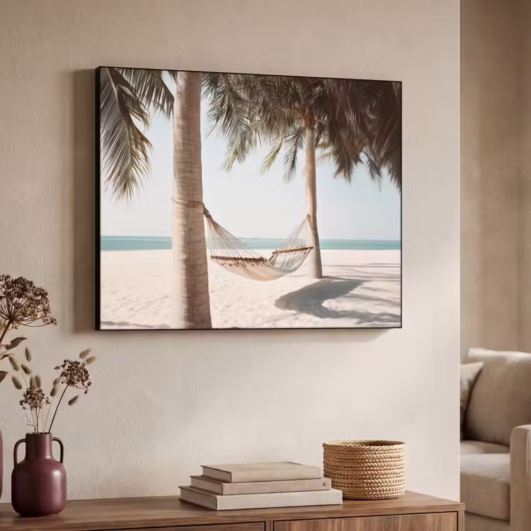 Art Frame - Hangmat - Palmbomen - Strand - Zee — 7