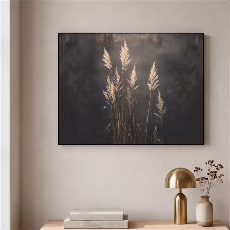 Art Frame - Siergras - Pluimen - Verlichting - Zwart — 5