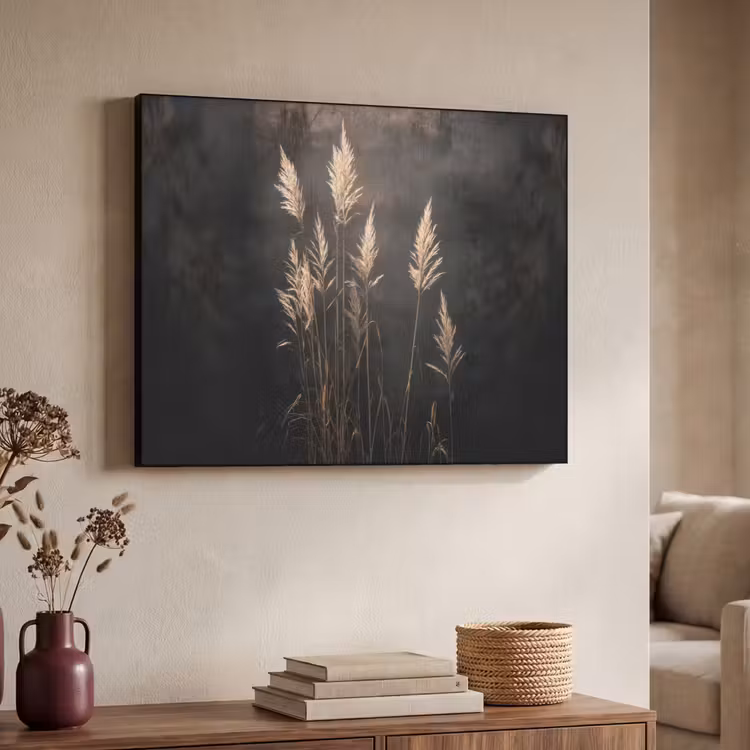 Art Frame - Siergras - Pluimen - Verlichting - Zwart — 7