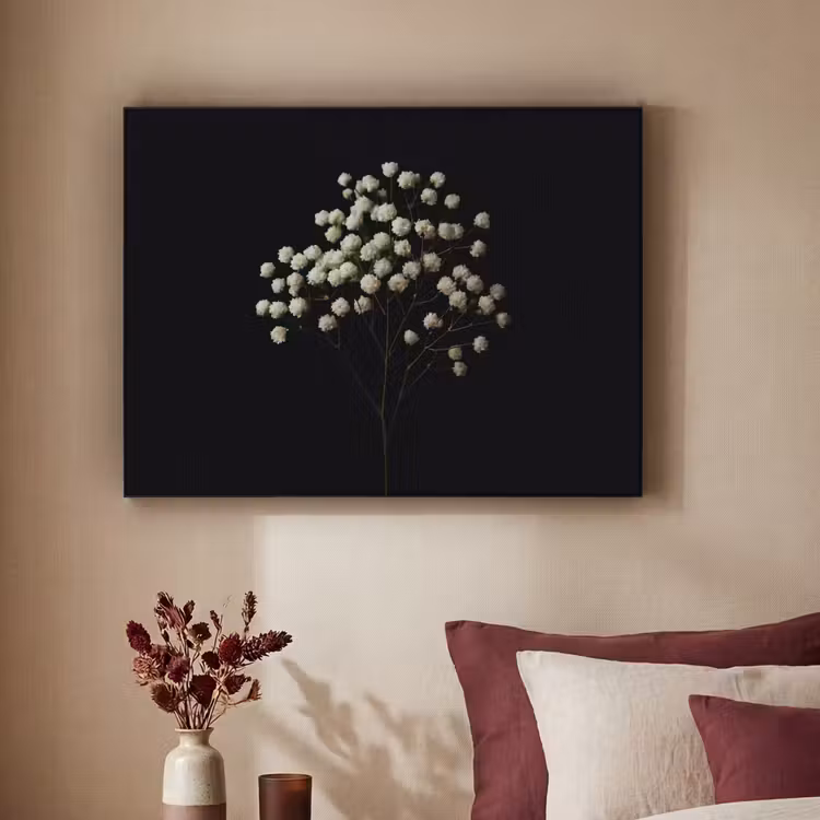 Art Frame - Gipskruid - Bloemetjes - Wit - Minimalistisch — 3