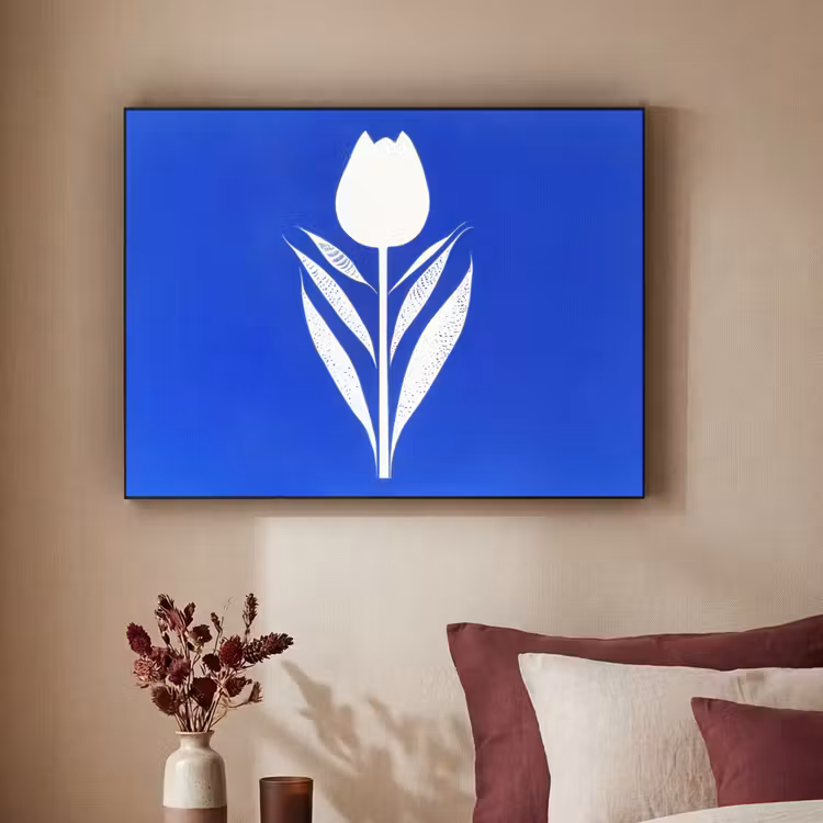 Art Frame - Tulp - Minimalistisch - Bladeren - Wit — 3