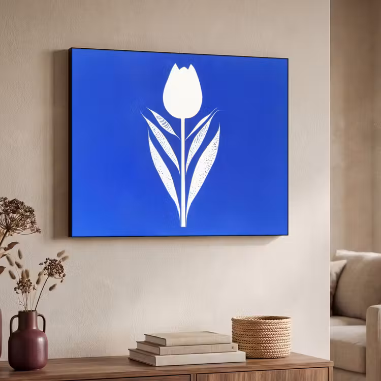 Art Frame - Tulp - Minimalistisch - Bladeren - Wit — 7