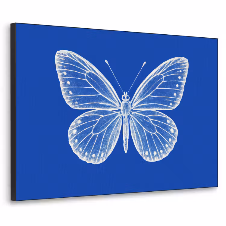 Art Frame - Vlinder - Wit - Getekend - Stippen — 1