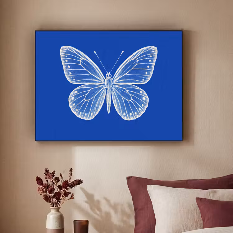 Art Frame - Vlinder - Wit - Getekend - Stippen — 3