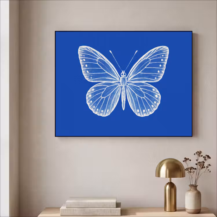Art Frame - Vlinder - Wit - Getekend - Stippen — 5