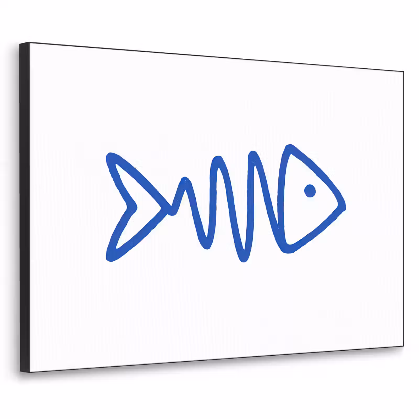 Art Frame - Vis - Minimalistisch - Blauw - Lijn — 1