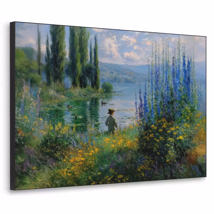 Art Frame - Bloemen - Meer - Bergen - Groen — 1